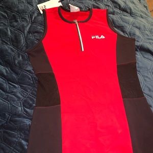 FILA bodycon dress with mesh panels